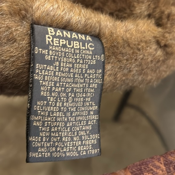 1996 Boyds 16” Bear Banana Republic XMAS limited - Picture 4 of 5